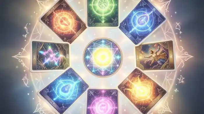 Расклад Таро «Круг» на чакры – визуальное изображение