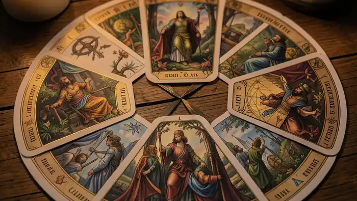 Расклад Таро «круг» на испытательный срок – символический круг из карт