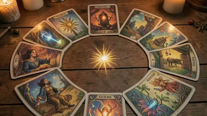 расклад Таро «круг» на мотивацию — изображение круга карт