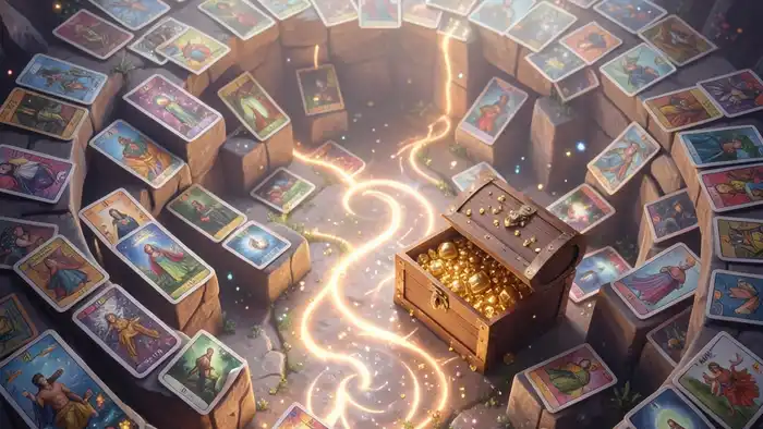 Расклад Таро лабиринт на подработку – визуальная метафора пути к дополнительному доходу