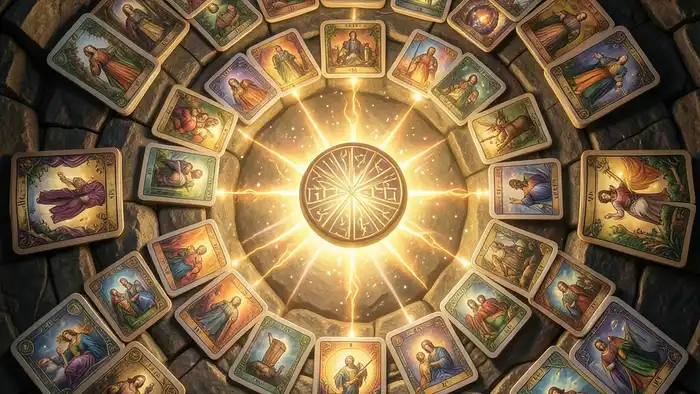 Расклад Таро лабиринт на семейные узы, визуальная символика лабиринта из карт