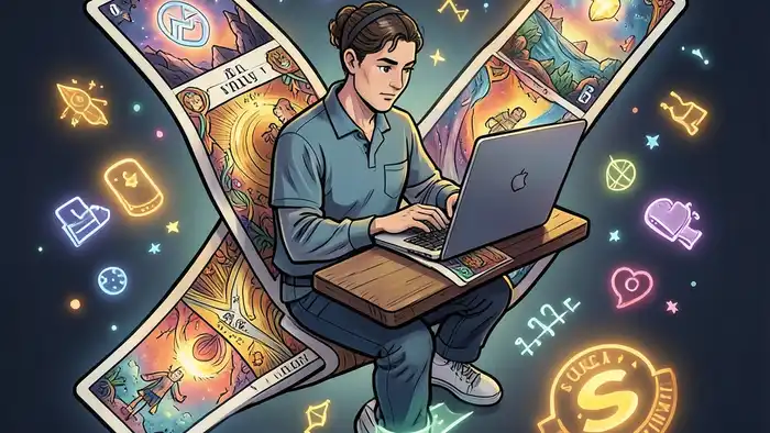 Расклад Таро «лента Мёбиуса» на фриланс – визуальная иллюстрация