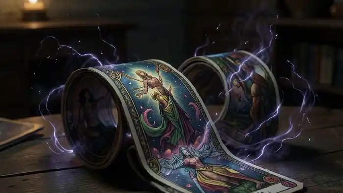 Расклад Таро лента Мёбиуса на негативную энергию, визуальная схема