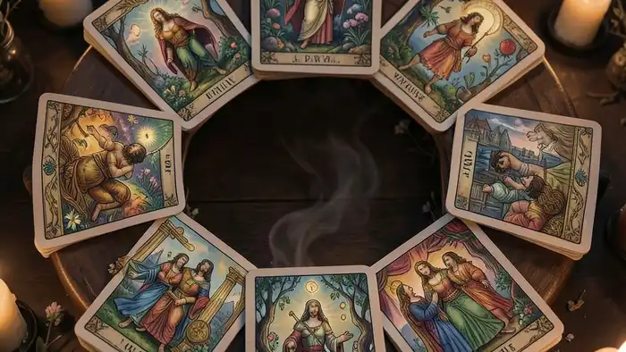 Расклад Таро «лента Мёбиуса» на тайну — изображение расклада