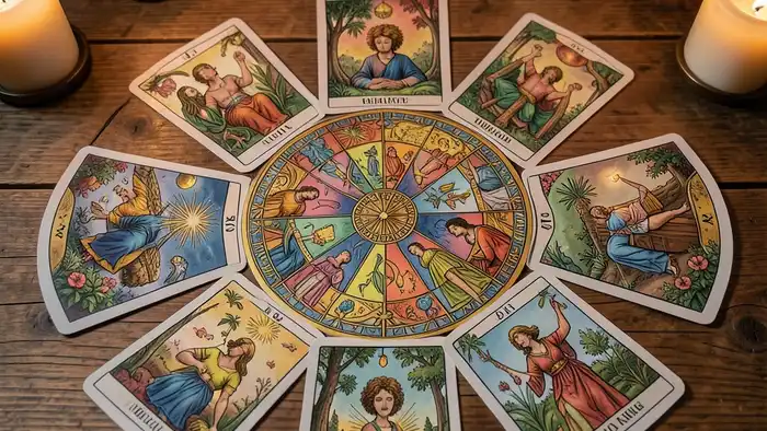 Расклад Таро «мандала» на хроническую болезнь – визуальная схема