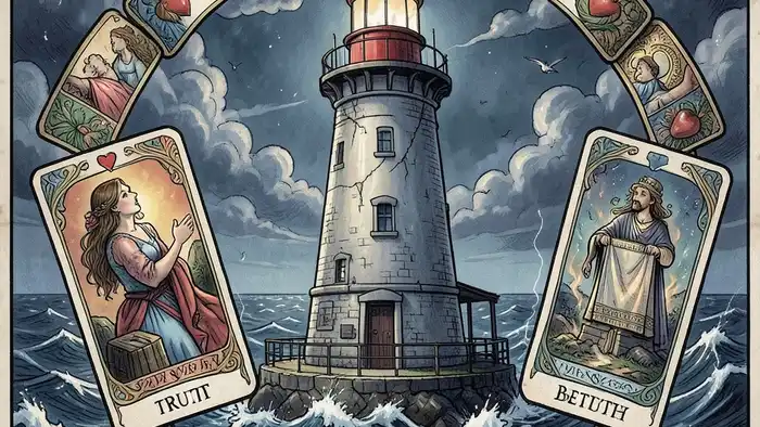 Расклад Таро «маяк» на измену – визуальное изображение расклада