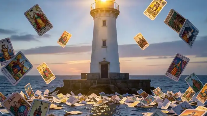 Таро расклад «маяк» на резюме — свет маяка, указывающий путь к карьерному успеху
