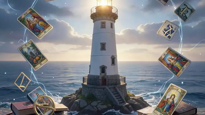 Расклад Таро «маяк» на языковые курсы – символический маяк и карты