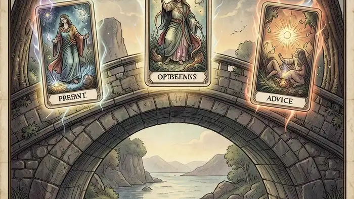 Расклад Таро «мост» – изображение моста с картами