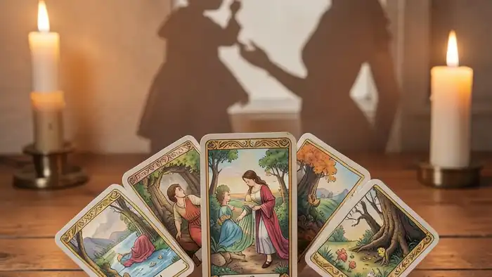 Расклад Таро "мост" на воспитание – визуальное изображение