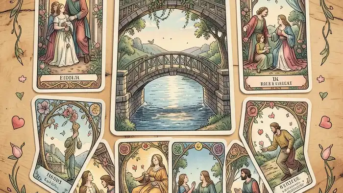Расклад Таро «мост» на замужество – изображение расклада