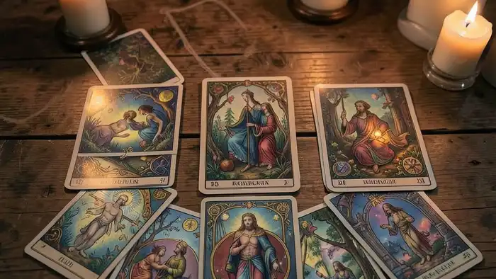 расклад Таро на 10 карт на болезнь, изображение расклада