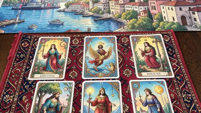 Расклад Таро «на 10 карт» на Турцию – карта с турецким орнаментом