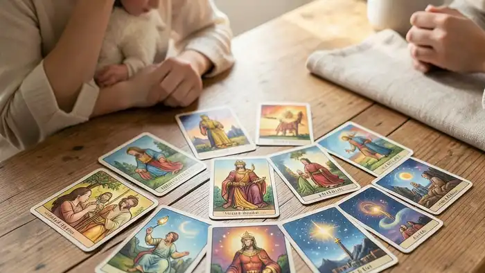Расклад Таро на 10 карт на воспитание – символический набор карт на столе
