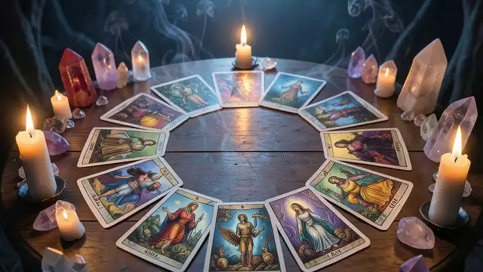 Расклад Таро на 12 карт на обряд – ритуальная атмосфера