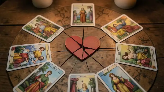 Расклад Таро на 12 карт на развод – изображение расклада