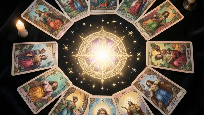Расклад Таро «на 12 карт» на талисман – визуальная иллюстрация