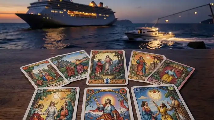 Расклад Таро на 12 карт для круиза, морская тематика