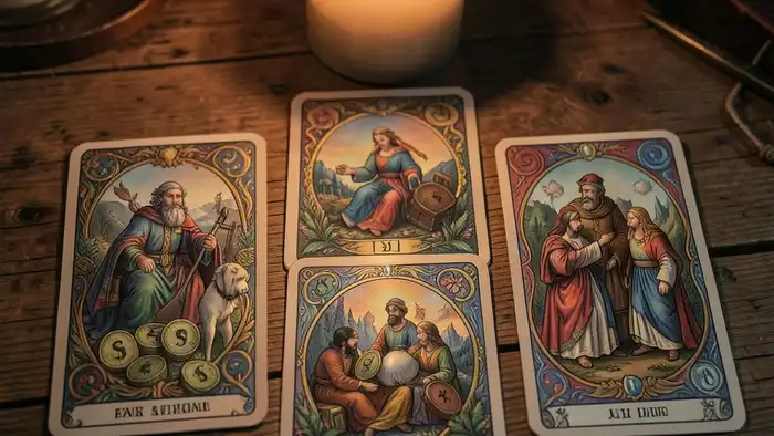 Расклад Таро на алименты деньги – пять карт на столе