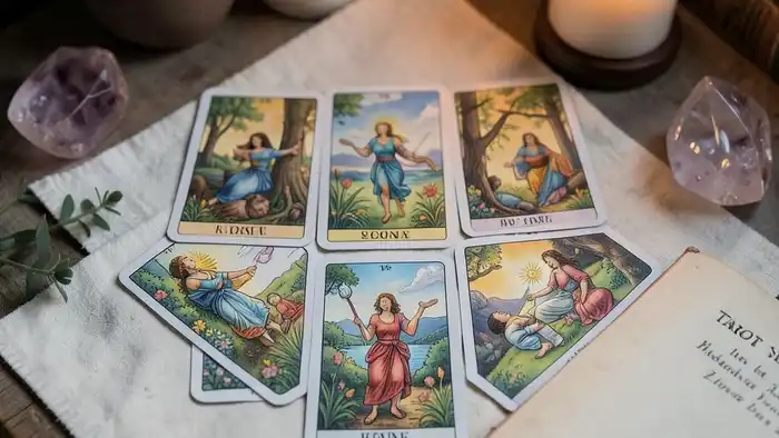Расклад Таро «на 5 карт» на медитацию и здоровье – изображение расклада