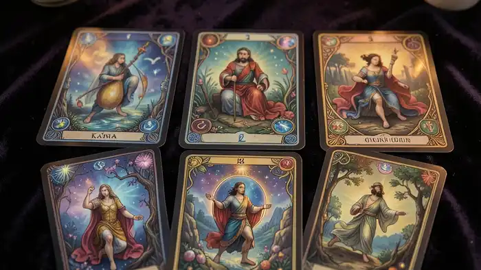 Расклад Таро на 7 карт кармические отношения изображение