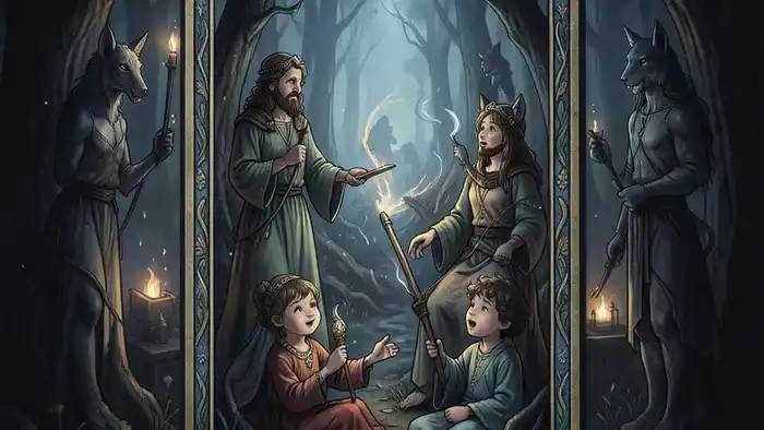 Расклад Таро "на 7 карт" на отношения с детьми, символизирующий гармонию и понимание