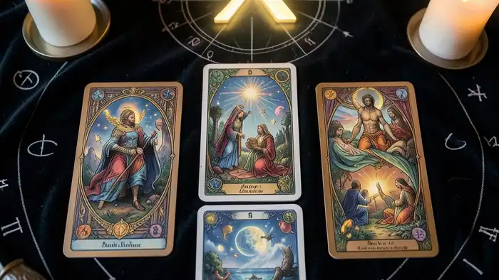 Расклад Таро на 7 карт при ретроградном Меркурии – визуальное изображение