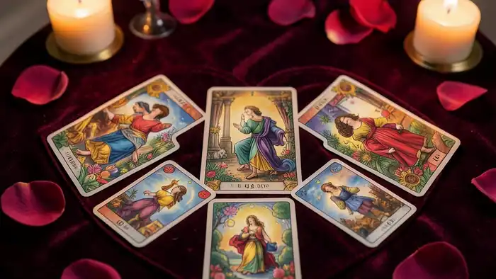 расклад Таро на 7 карт романтический расклад