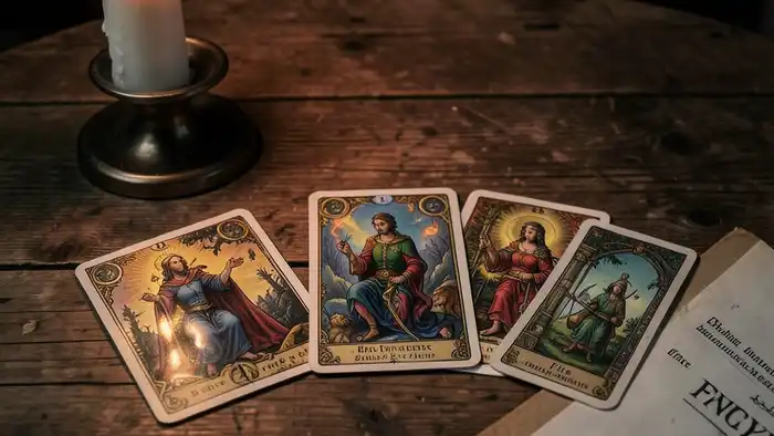 Расклад Таро на 7 карт на штраф – символический набор карт с документом