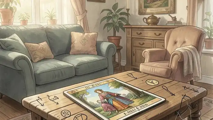 Расклад Таро на одну карту для гармонии в доме, изображение уютного интерьера