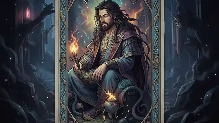 Расклад Таро на одну карту на повышение — карта Император на рабочем столе