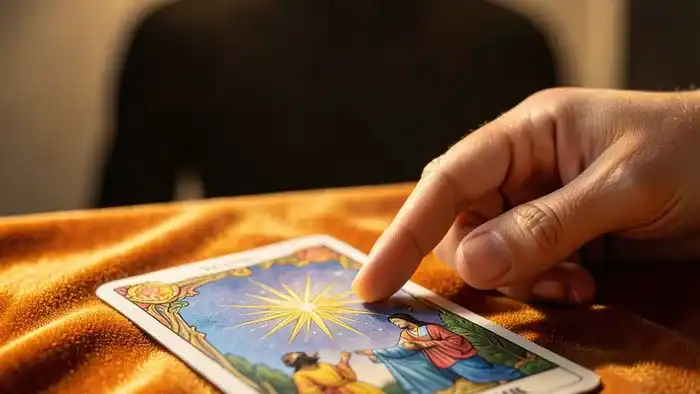 Расклад Таро на одну карту на самочувствие — карта Отшельник на бархате как символ самодиагностики и поиска внутренних причин