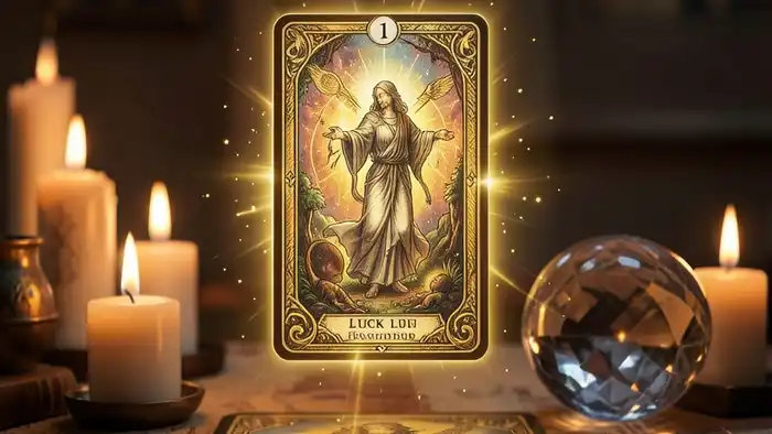 Расклад Таро ��а одну карту н�� везение — карта удачи в мягком свете