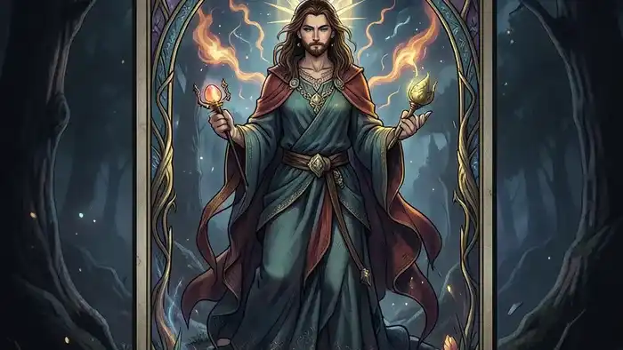 Расклад Таро на пенсионные накопления: карты масти Пентаклей рядом с графиком финансового роста на планшете.