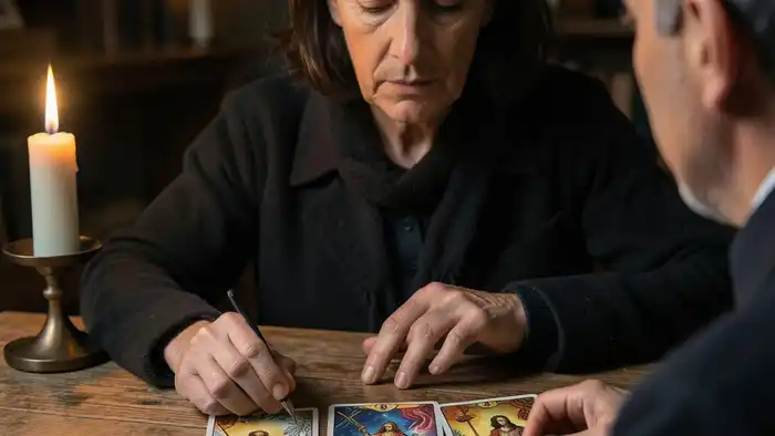 Расклад Таро «на три карты» на клиента – изображение расклада с тремя картами