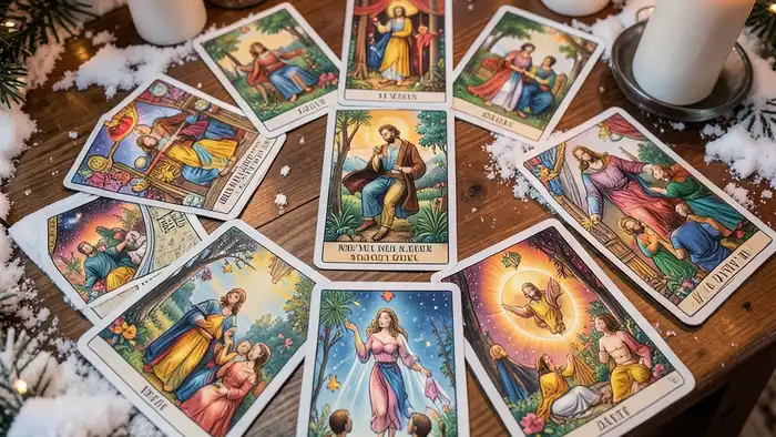 Расклад Таро «на все сферы жизни» на новый год – визуальная карта