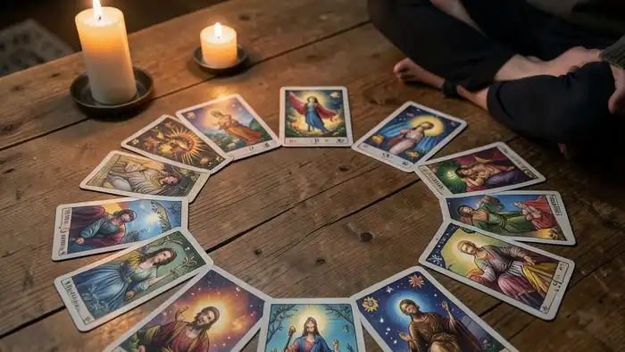 Расклад Таро «на все сферы жизни» на поиск себя – карта Таро на столе