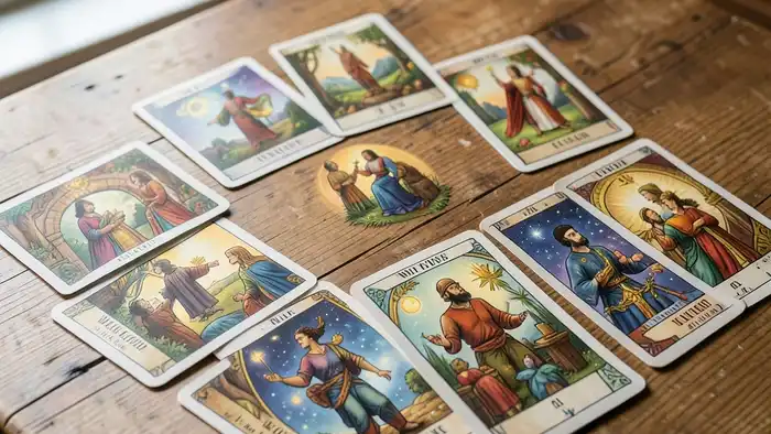 Расклад Таро окно в будущее — визуальная иллюстрация командной работы