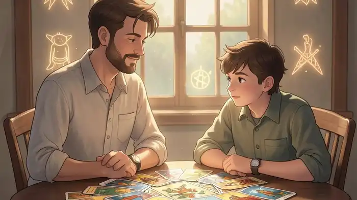 Расклад Таро «окно в будущее» на отношения с сыном – визуальная иллюстрация