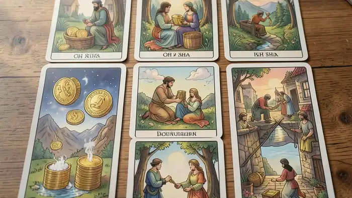 Расклад Таро Он и Она на деньги – визуальное представление