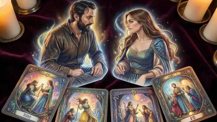Расклад Таро «он и она» на интимную жизнь – символический набор карт
