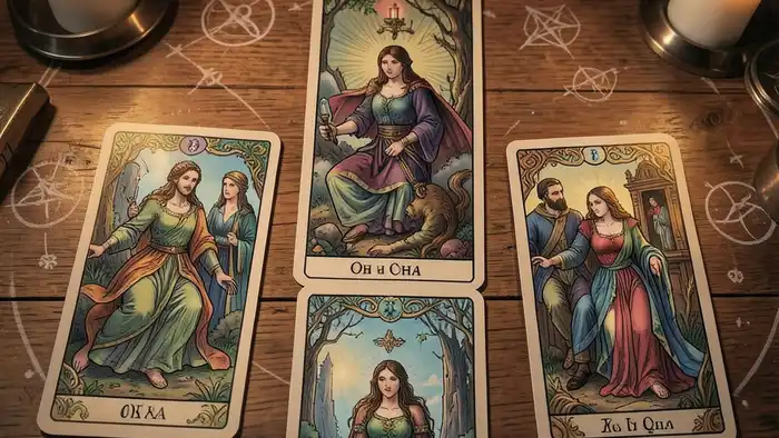 Расклад Таро он и она на перспективу отношений