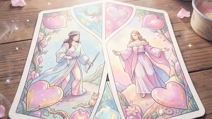 Расклад Таро «он и она» на сердце здоровье изображение