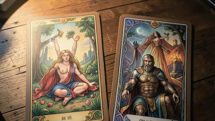 Расклад Таро «он и она» на собеседование – карта и символика