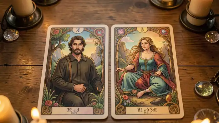 Расклад Таро Он и Она – визуальное изображение расклада