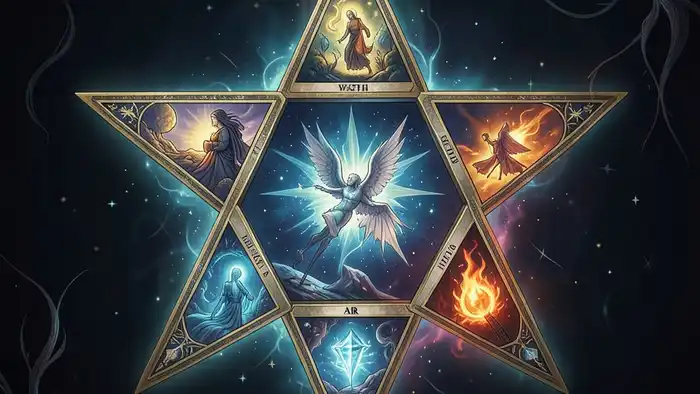 Расклад Таро пентаграмма на булимию – визуальная схема