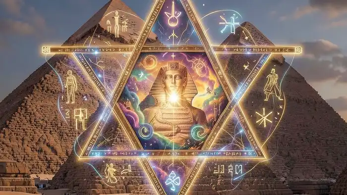 Раскла�� Таро «пентаграмма» на Египет – визуальная иллюстрация