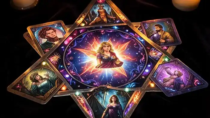 Расклад Таро «пентаграмма» на харизму — изображение звёздного расклада