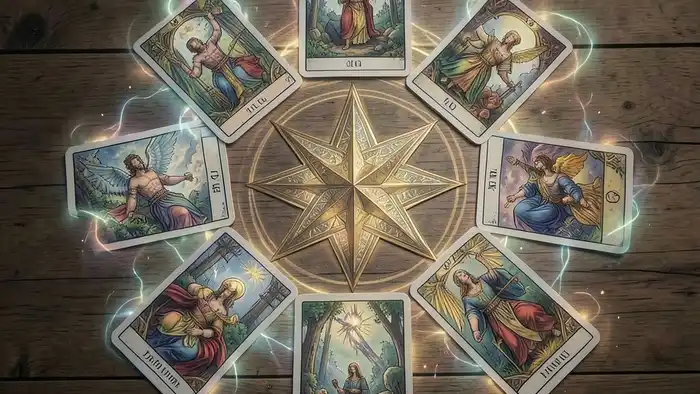 Расклад Таро «пентаграмма» на негативную энергию – визуальная схема