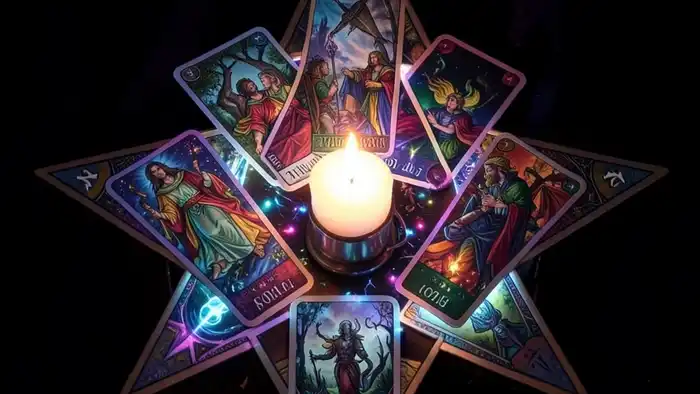 Расклад Таро "пентаграмма" на тайну — изображение тайного расклада